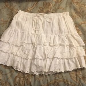 White ruffle skirt